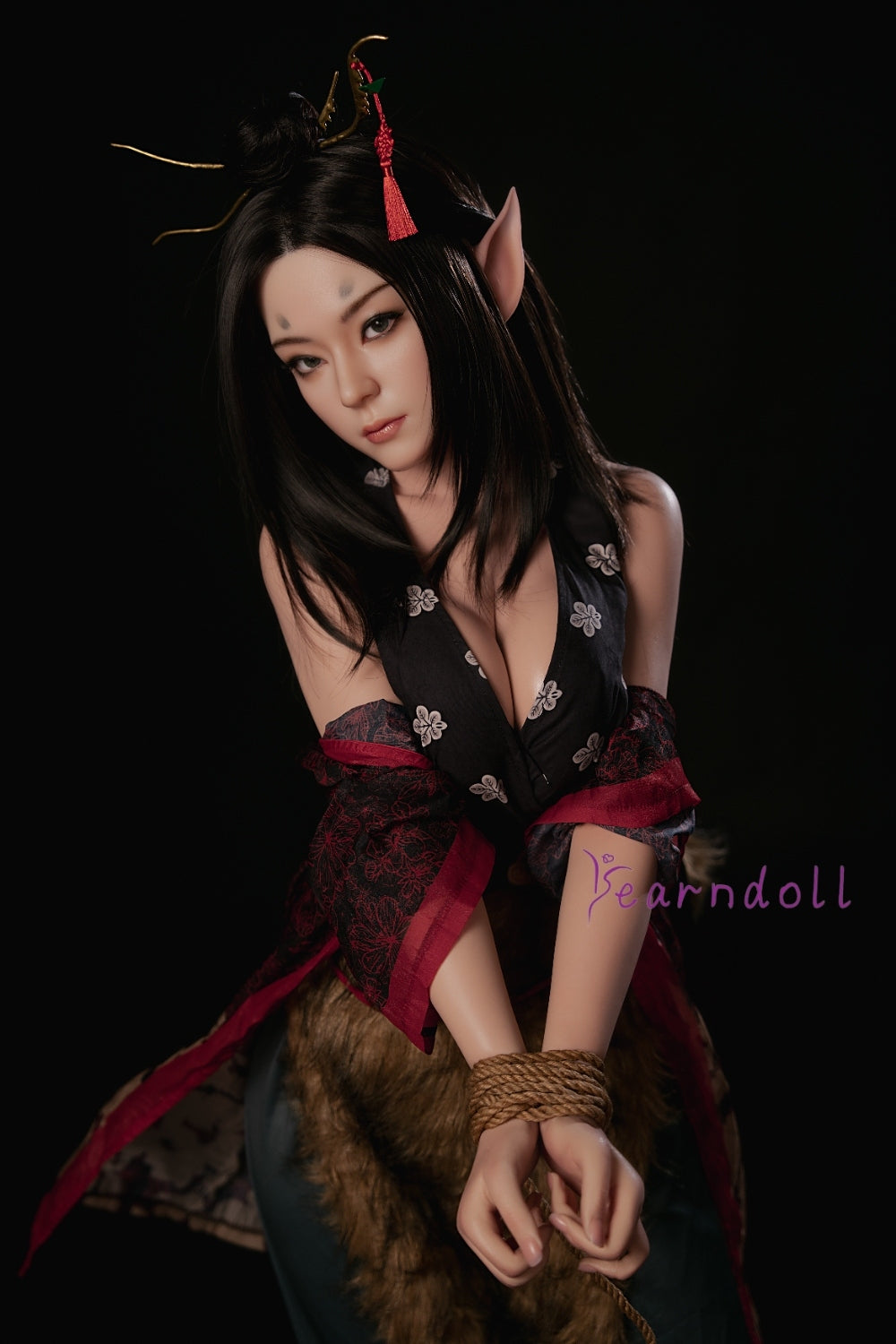 【Cosplayシリーズ】最新 Yearndoll Y303番 165cm  Cカップ 進化版-本物の皮膚メイク付き 妹系 狐 エルフ耳 フルシリコン ラブドール