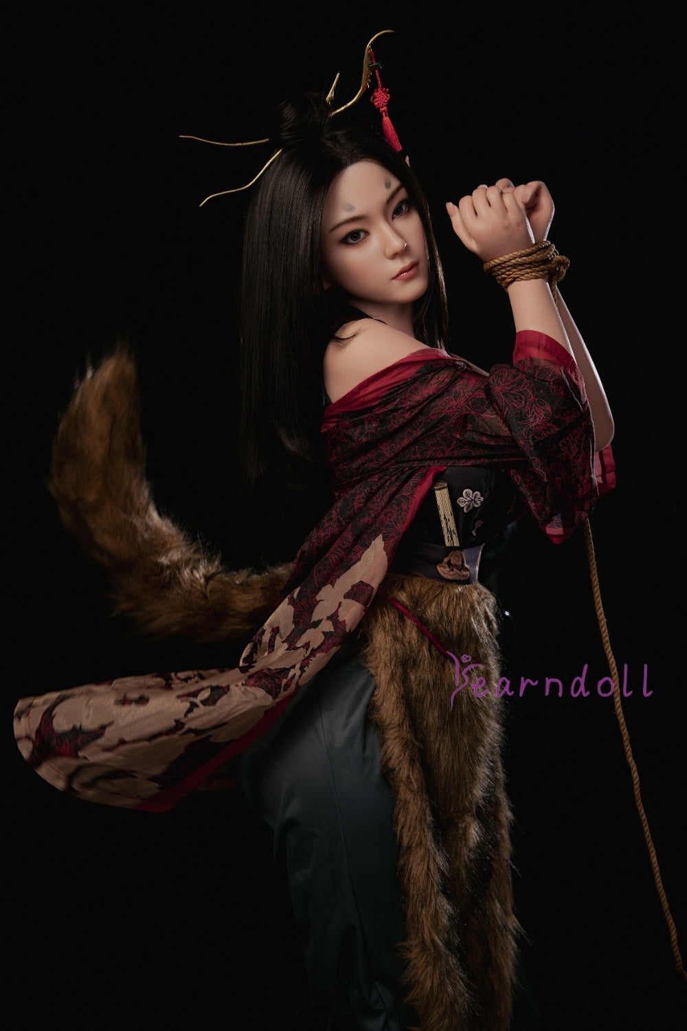 【Cosplayシリーズ】最新 Yearndoll Y303番 165cm  Cカップ 進化版-本物の皮膚メイク付き 妹系 狐 エルフ耳 フルシリコン ラブドール