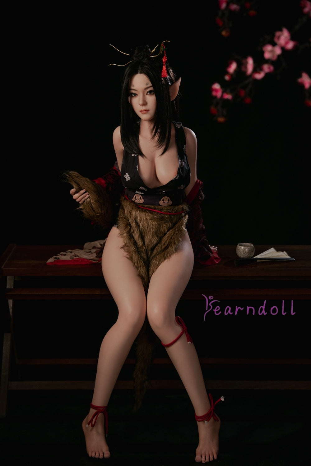 【Cosplayシリーズ】最新 Yearndoll Y303番 165cm  Cカップ 進化版-本物の皮膚メイク付き 妹系 狐 エルフ耳 フルシリコン ラブドール